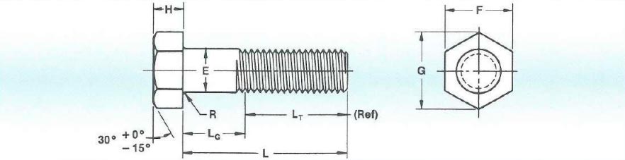 Esquemas de un tornillo industrial